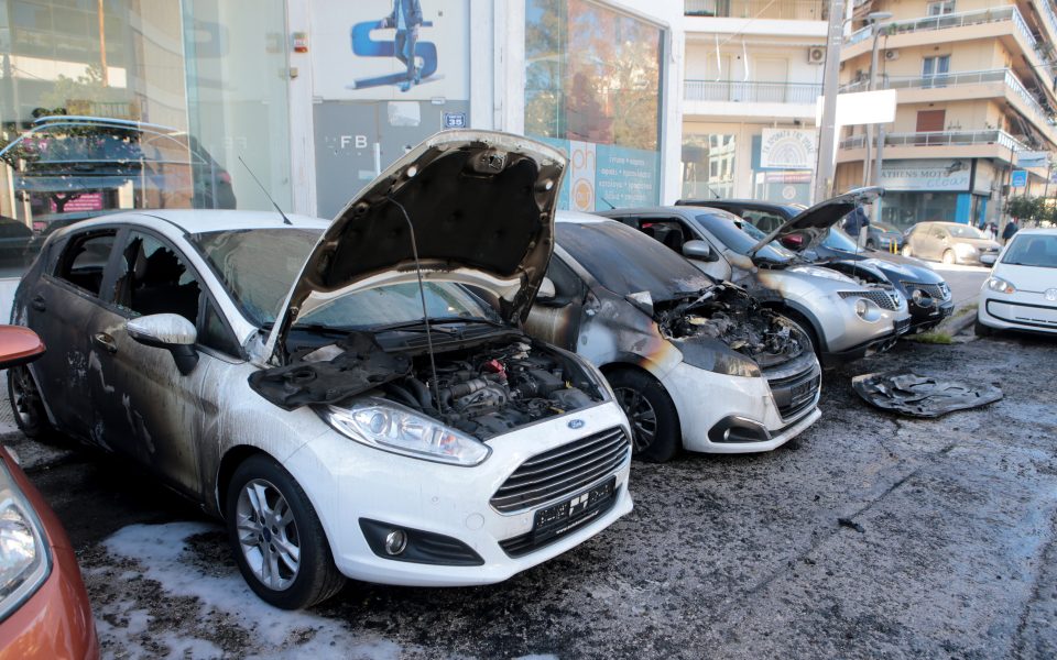 Ten cars burned in dealership arson attack 