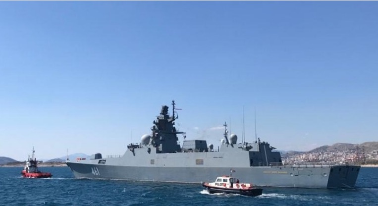 Russian frigate concludes Piraeus port call
