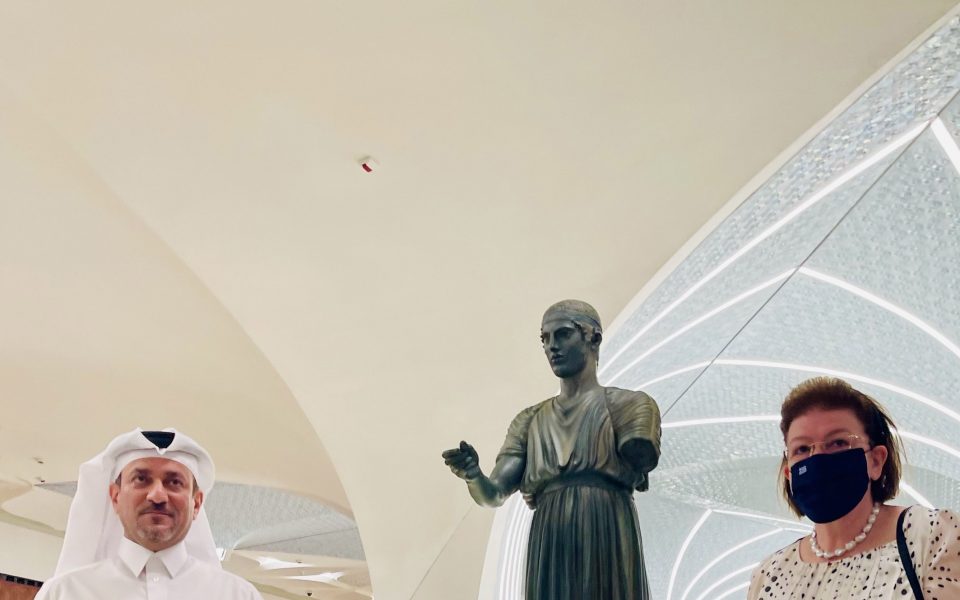 Charioteer of Delphi replica statue unveiled in Qatar