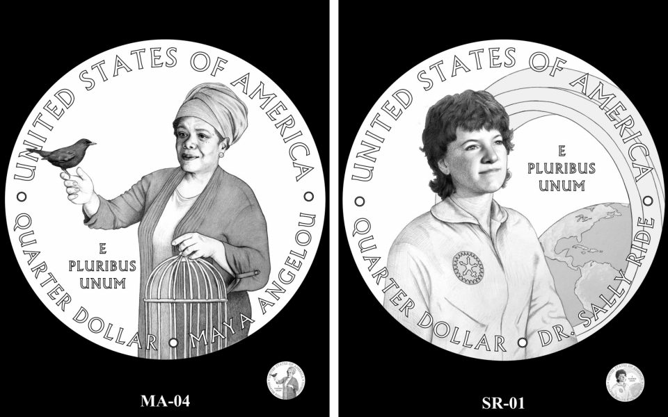 Maya Angelou and Sally Ride will be honored on quarters