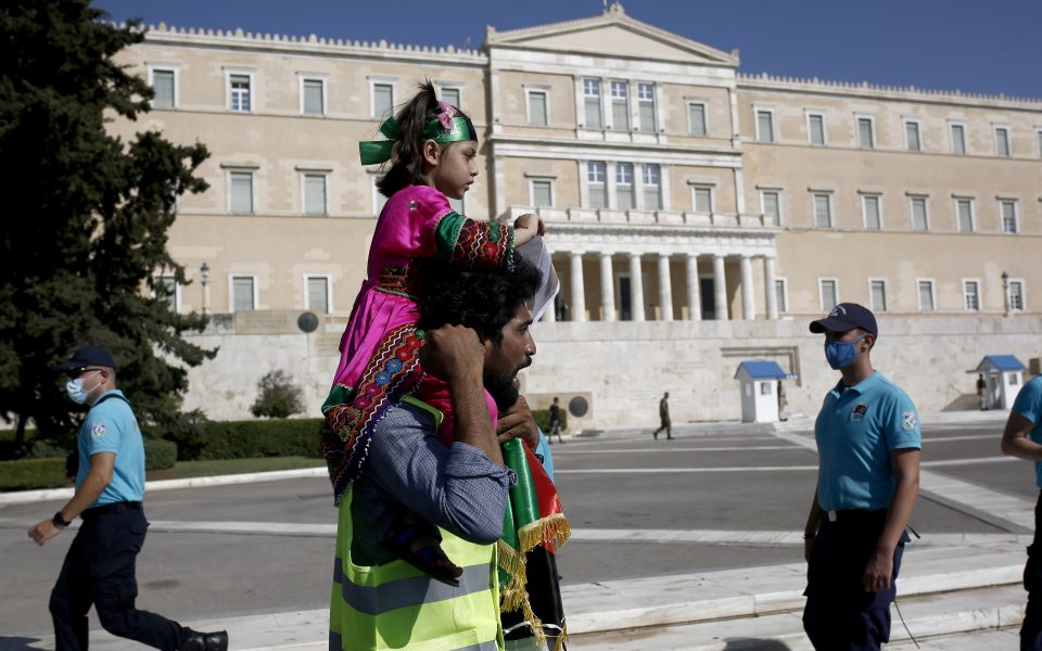 Afghans in Athens protest against the Taliban