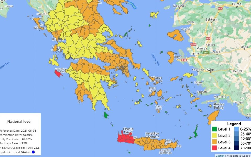 Mini-lockdowns imposed on Zakynthos, Hania to contain virus