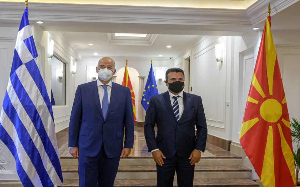 FM Dendias meets with North Macedonia PM Zaev