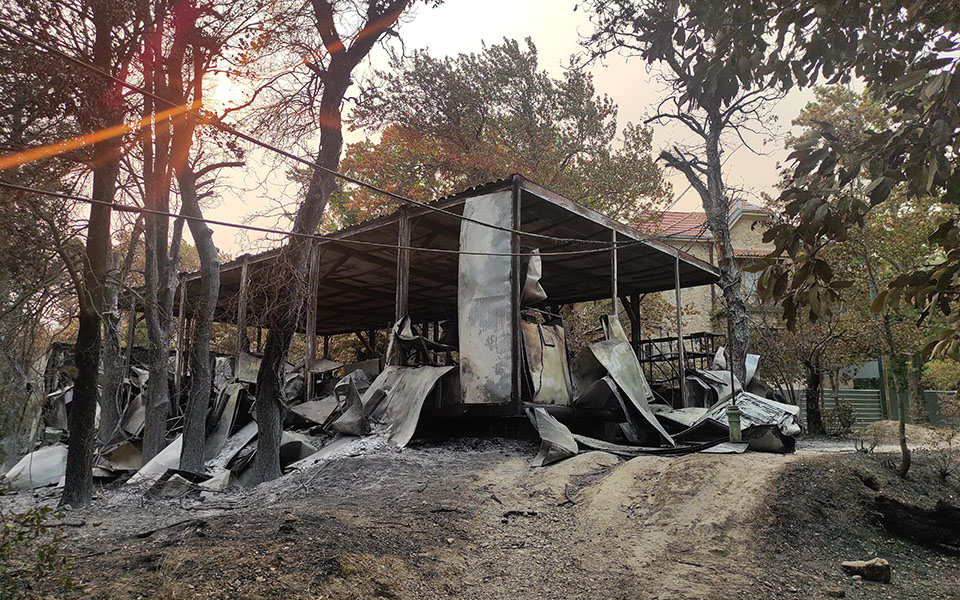 Fire destroys at least two containers at Tatoi former royal estate