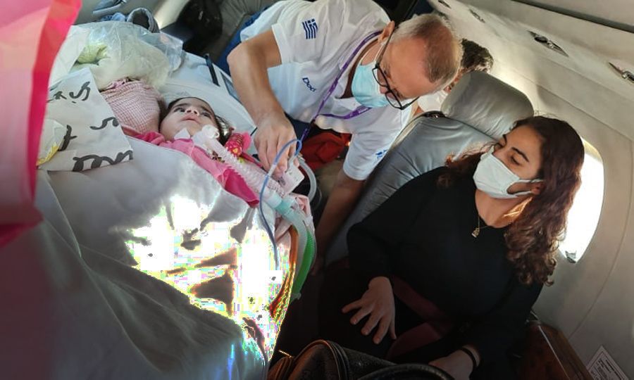 Baby Asya arrives in Nicosia for life-saving treatment