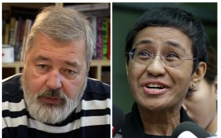 Journalists from Philippines, Russia given Nobel Peace Prize