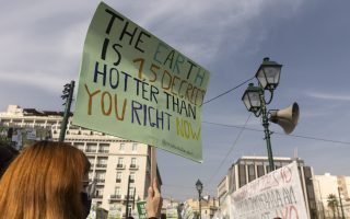 Protesters rally in Athens for climate change