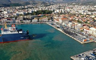 Chios residents block ship carrying new migrant center construction machinery