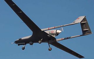Turkish UAV flies over Astakida