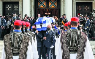 Former Greek President Sartzetakis laid to rest