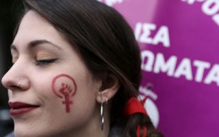 Marchers mark International Women’s Day in Athens