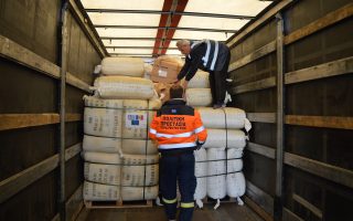 Greece sending supplies to refugees