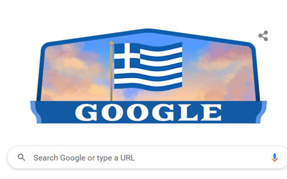 Google doodle marks Greek Independence Day