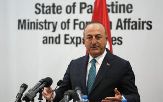 Turkish foreign minister backs Palestinians ahead of Israel talks