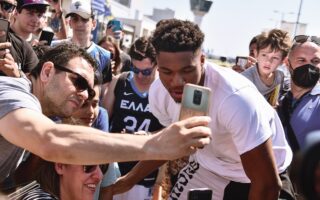 Airport gripped by Antetokounmpo frenzy