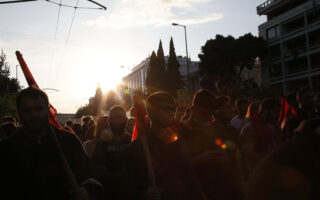 Athens center plagued by marches, demos