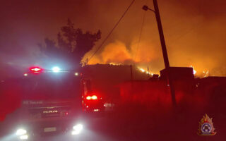 Firefighters continue to battle blaze on Crete
