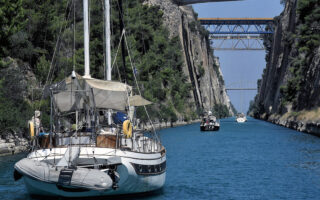 Corinth Canal busy as ever after reopening