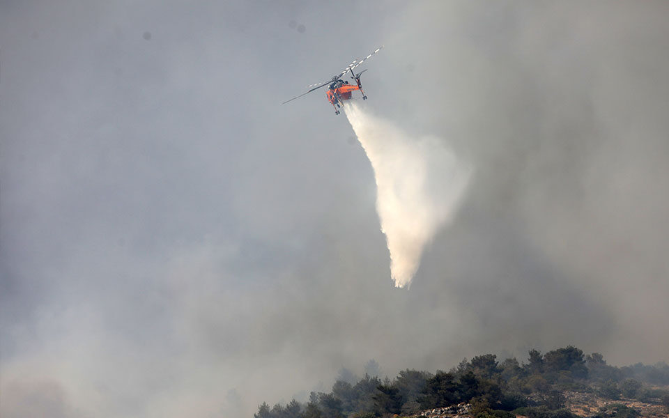 Dozens of firefighters battle blaze in Peloponnese