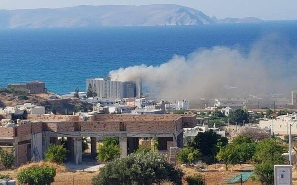 Cretan hotel resort on fire
