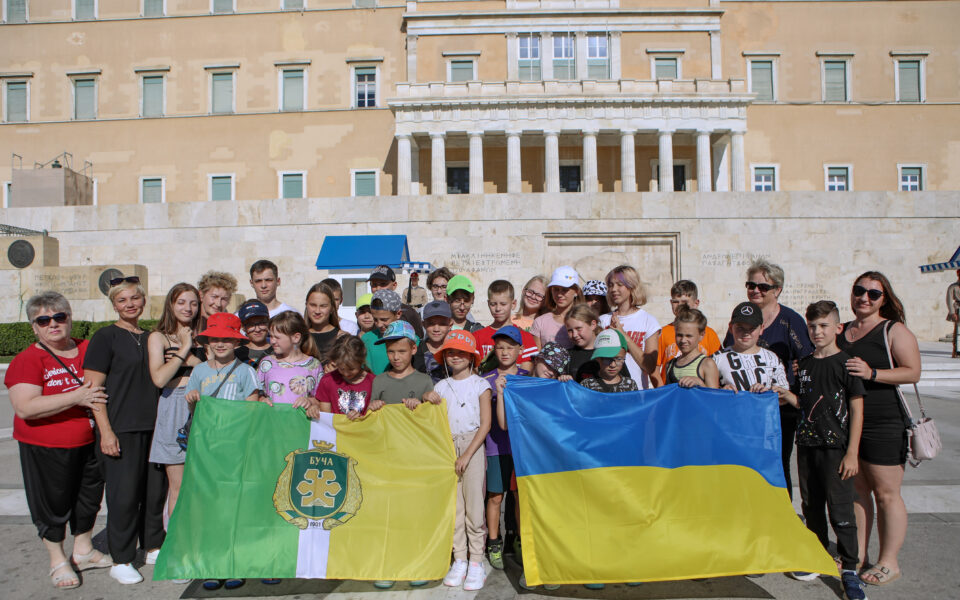 Second group of Ukrainian children arrive for summer camp holiday