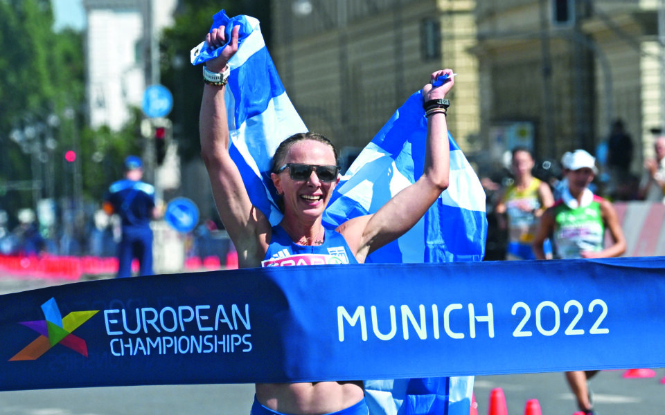 Walking champion clinches Greece’s first gold in Munich