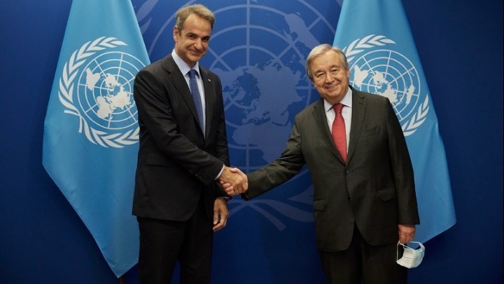 Mitsotakis discusses Cyprus, Turkey with UN’s Guterres