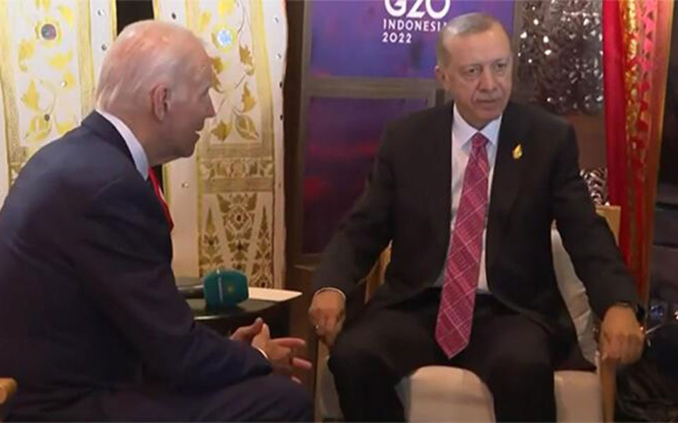 Biden meets with Erdogan on sidelines of G20