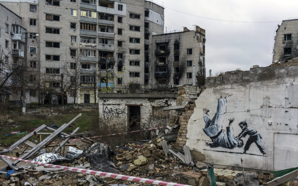 Banksy’s works near Kyiv have inspired Ukraine. But did one activist go too far?