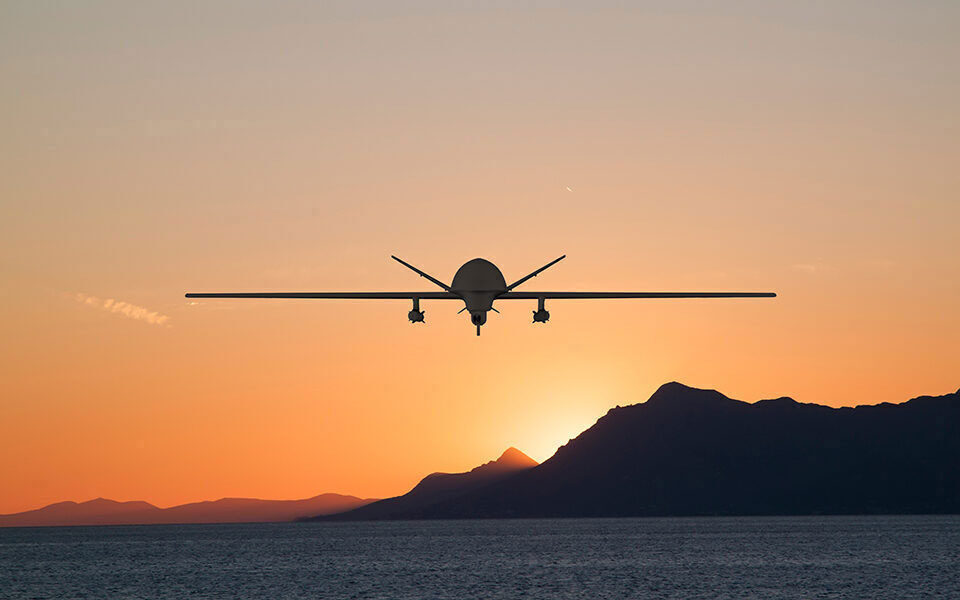 Turkish UAV flies over islet of Kinaros