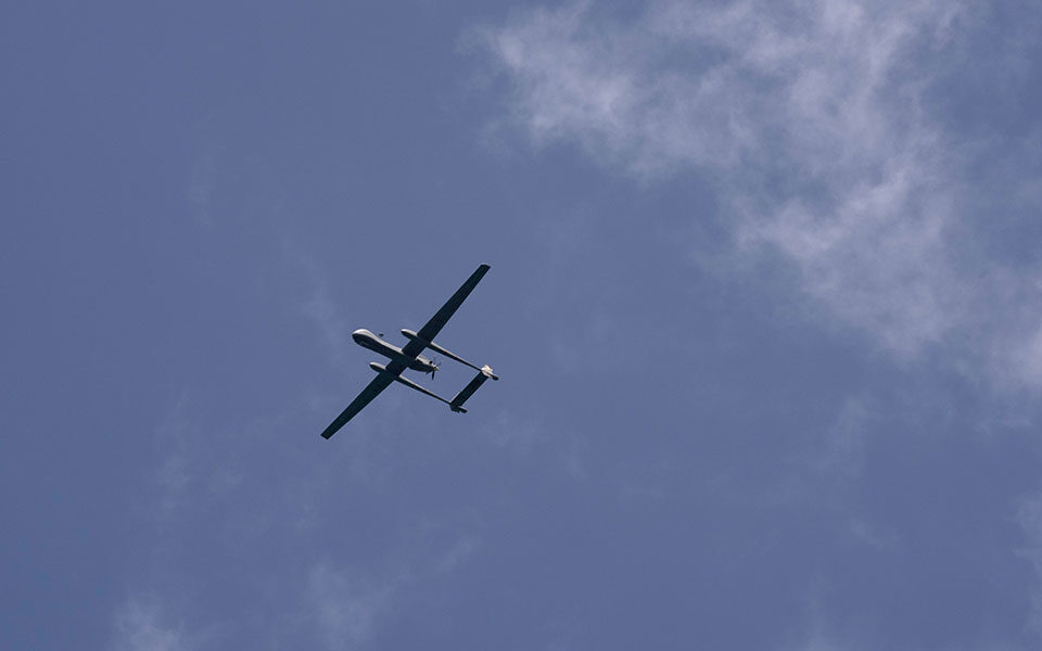 Turkish UAV flies over Kandeliousa