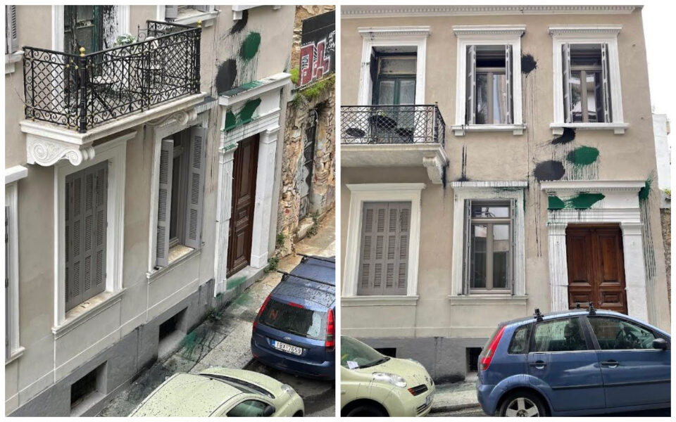 Neoclassical building targeted in Exarchia