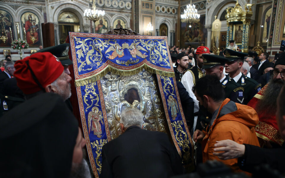 Rare Mt Athos icon on display