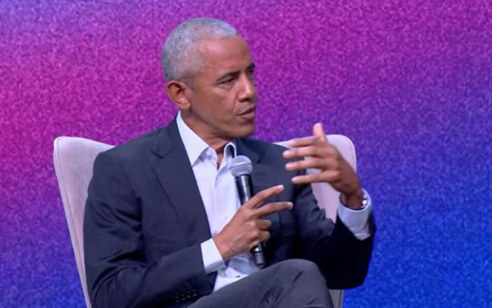 Obama discusses democratic culture with SNF’s Dracopoulos in Athens