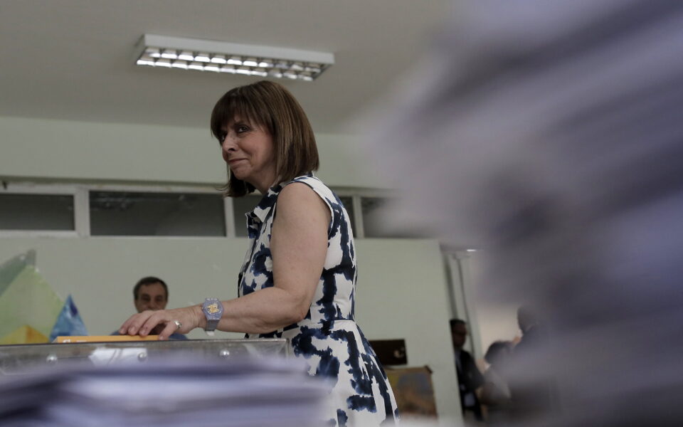 President votes in central Athens