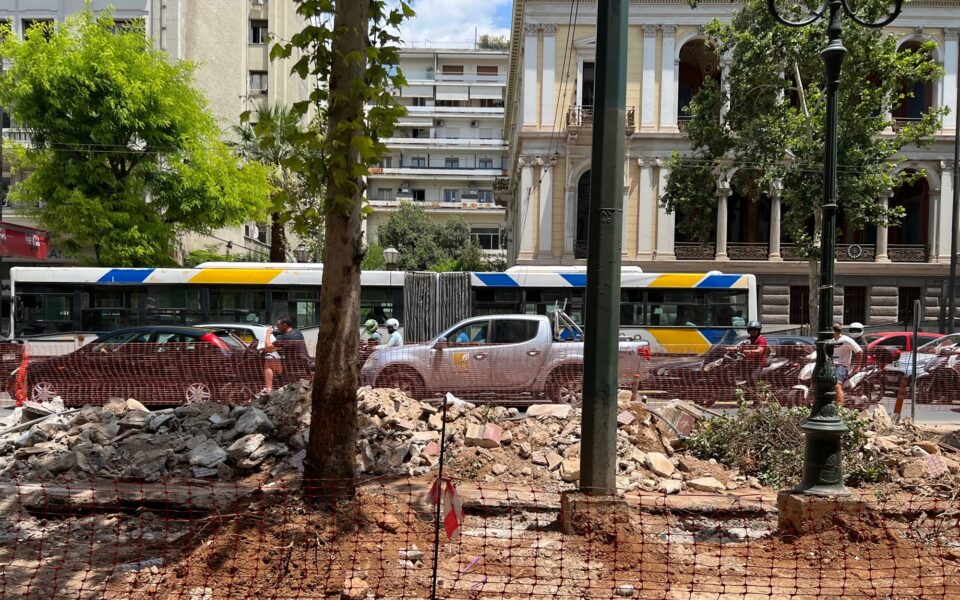 Frustrating delays in Panepistimiou Avenue redevelopment