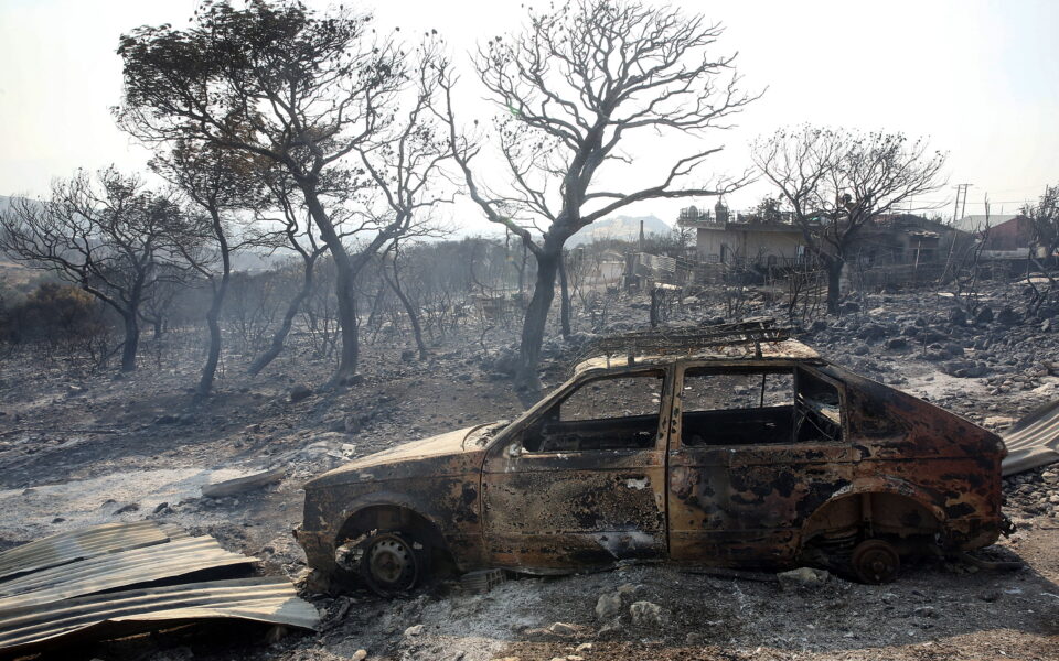 Copernicus says 3,472 hectares burnt in west Attica so far