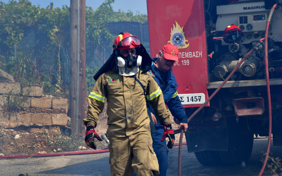 Firefighters tackle Evia mattress factory blaze