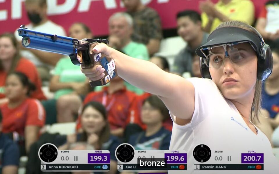 Shooter Anna Korakaki wins silver in World Championships