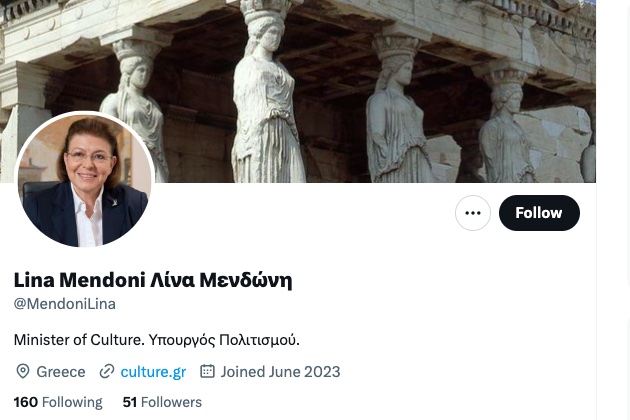 Culture Ministry says Twitter account with  Mendoni’s name is fake