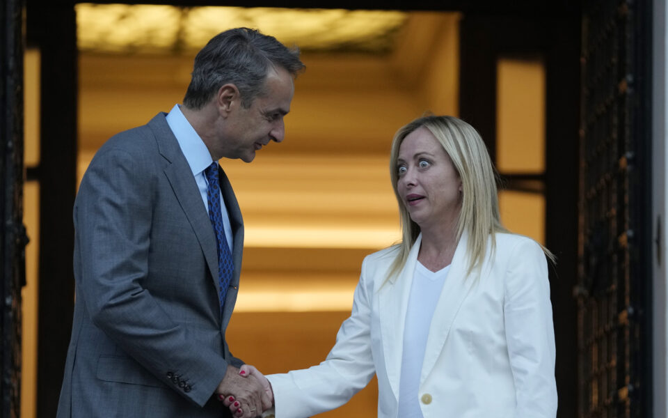 Bilateral relations, energy cooperation and migration dominate Mitsotakis-Meloni meeting