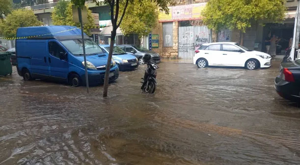 Flooded roads in Chania, Crete