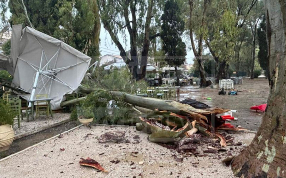 Corfu affected by heavy thunderstorms