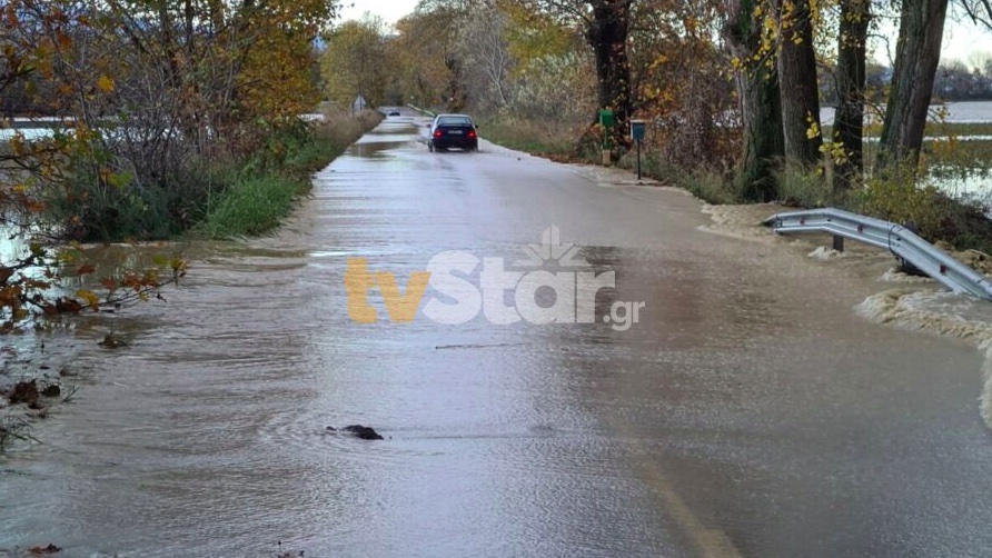 Spercheios River overflows in Fthiotida as new storm pounds region