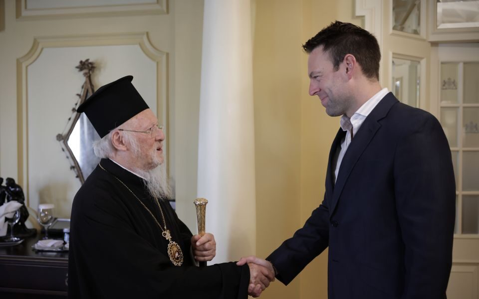 Kasselakis meets with Ecumenical Patriarch Vartholomaios