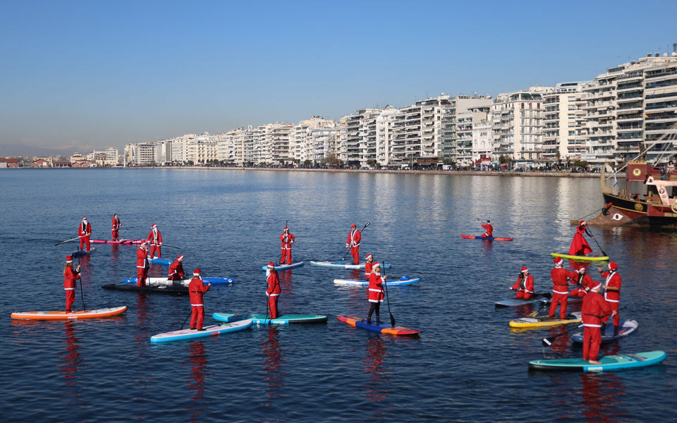 Thessaloniki, where Santa Claus is SUPing to town