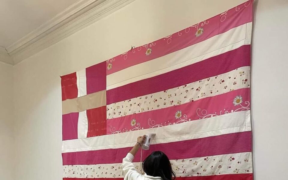 Pink flag sparks dispute