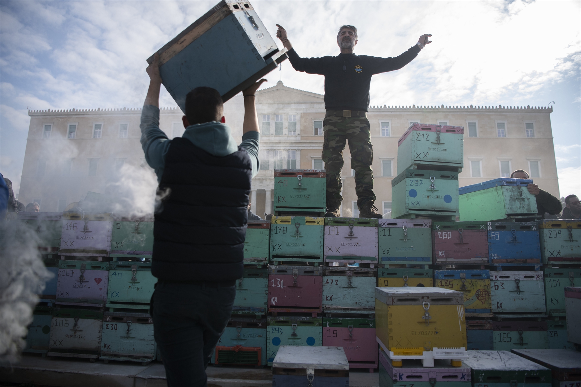 Beekeepers, students, health workers take to Athens streets