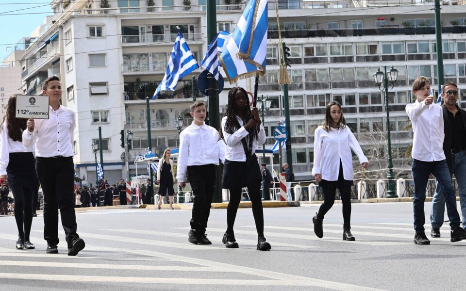 Student parade held in Athens to commemorate War of Independence