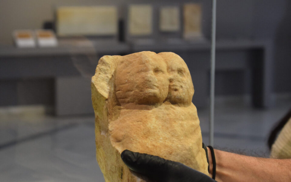 Archaeological museum unveils twin babies stele for first time